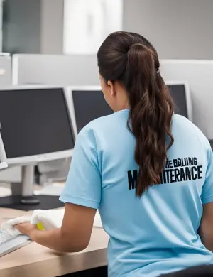 NC Building member doing Office Cleaning